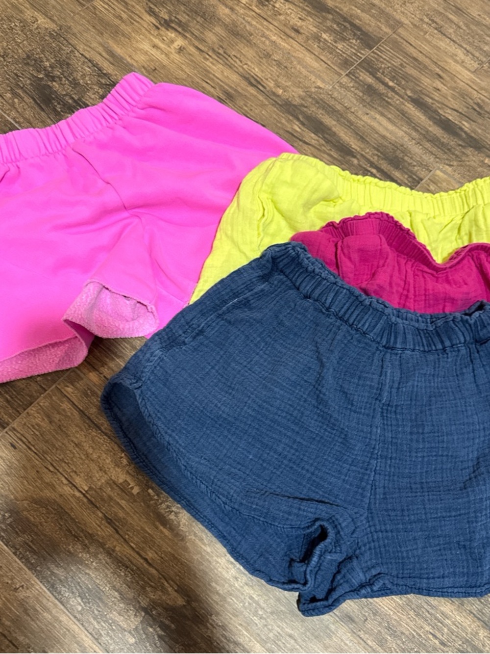 Girls size 10 Shorts - Pink, Yellow, Magenta, Navy
